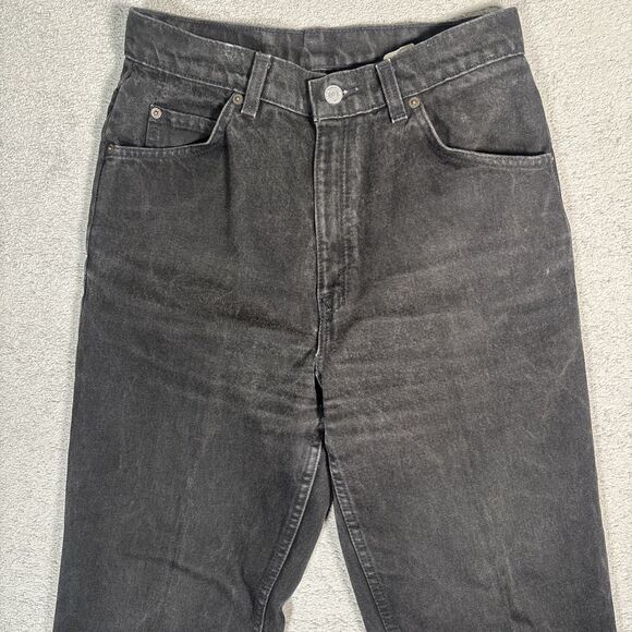Vintage Levi’s Jeans Womens Sz 10 Short 15921 Tapered Fit Tapered Leg Black ‘96 - Picture 2 of 14